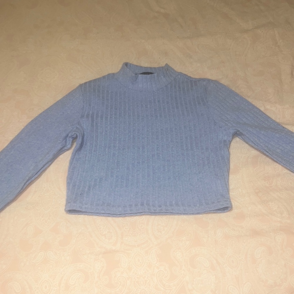 Forever 21 Blue long sleeve crop top